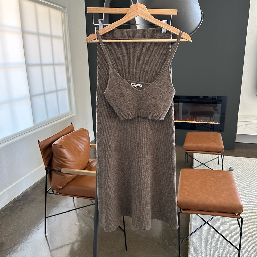 Reformation two piece Cashmere set